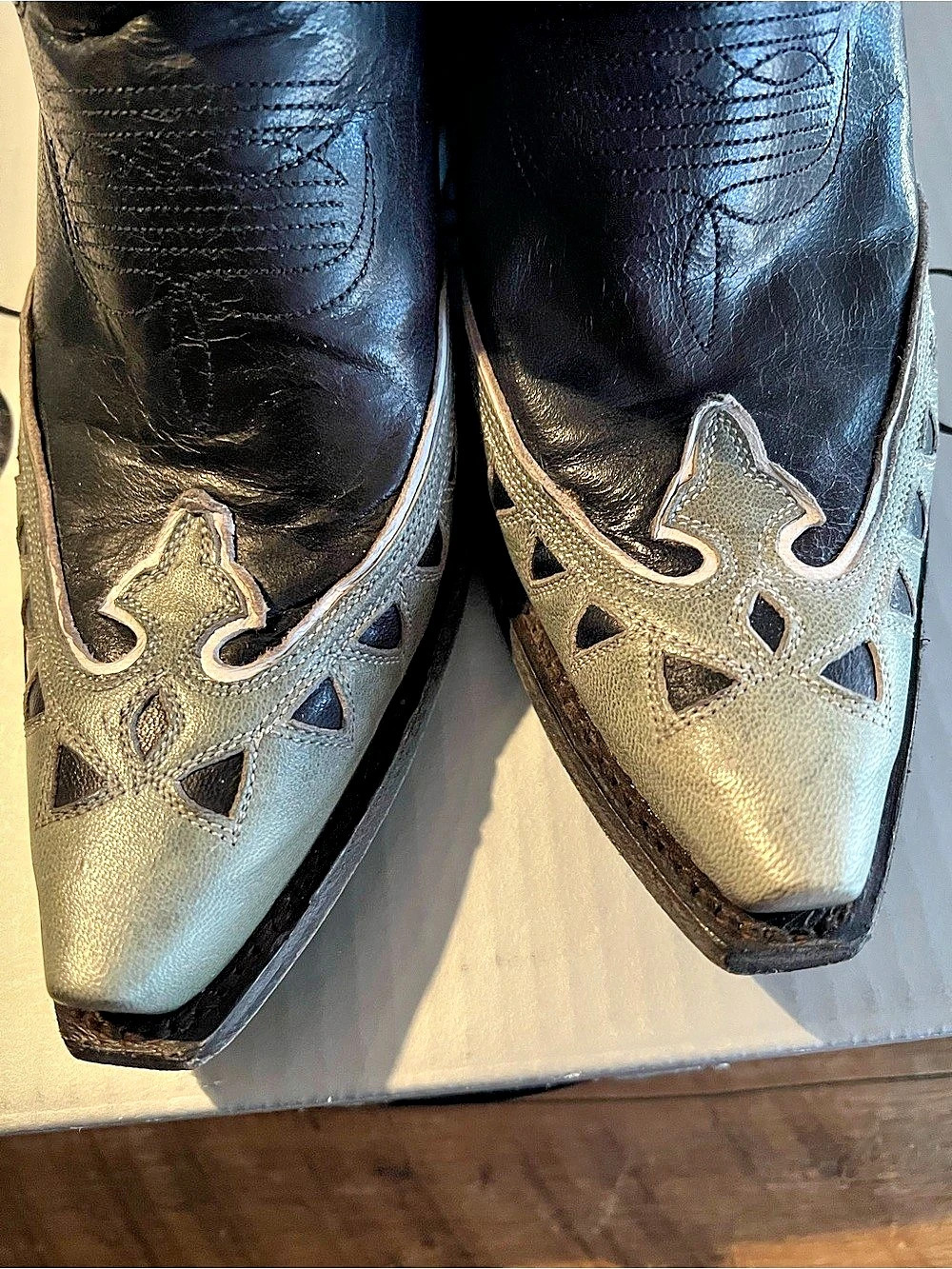 Old Gringo Miles City 13" Western Boots Black & Silver US 7.5 B - Picture 3 of 8